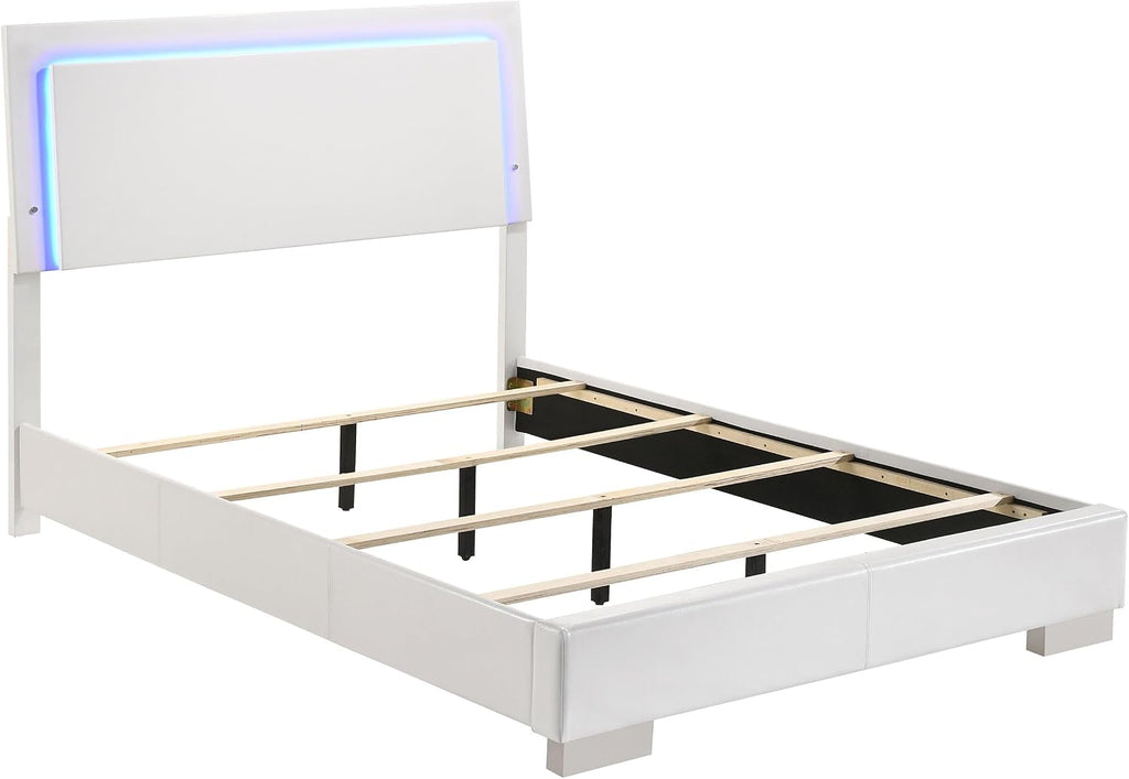 White High Gloss 4-piece Full Bedroom Set