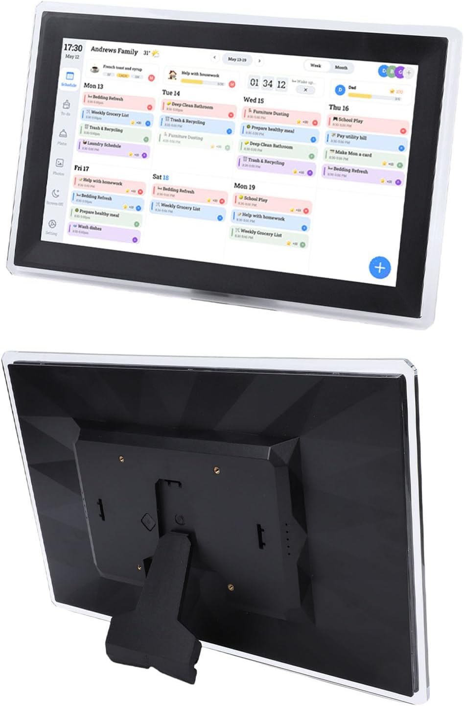 GOWENIC 15.6 Inch Smart Digital Calendar, Touchscreen Interactive Family Planner Display for Seamless Scheduling, Share Photos and Videos via App (US)