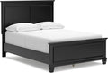 Signature Design by Ashley Lanolee Transitional Full Panel Bed with Tapered Feet, Foundation or Box Spring Needed, Black