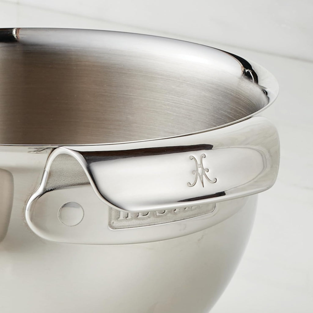 Hestan Provisions – 3-Piece Stainless Steel Mixing Bowl Set – 1.5qt, 3qt, and 4.75qt, Nesting Design