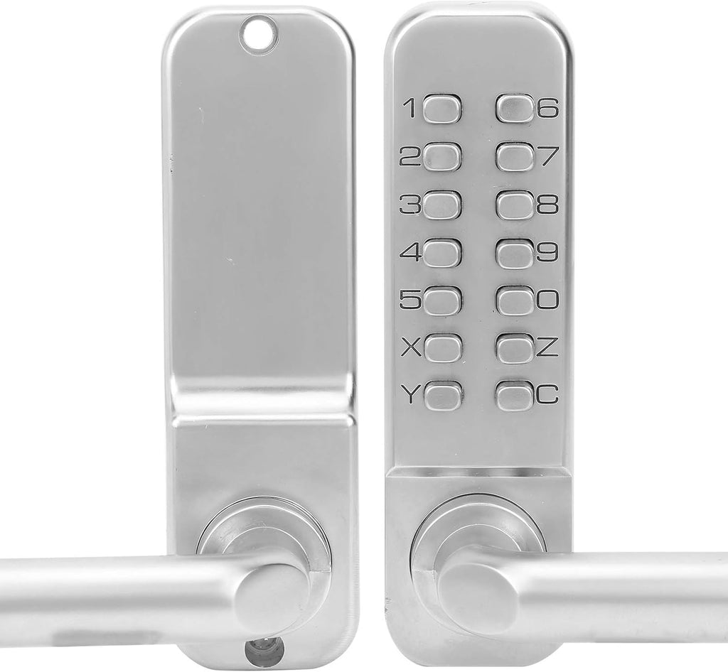 Keyless Door Lock, Mechanical Combination Gate Locks with Handle, Digital Code Password Entry, Safety Home Aess