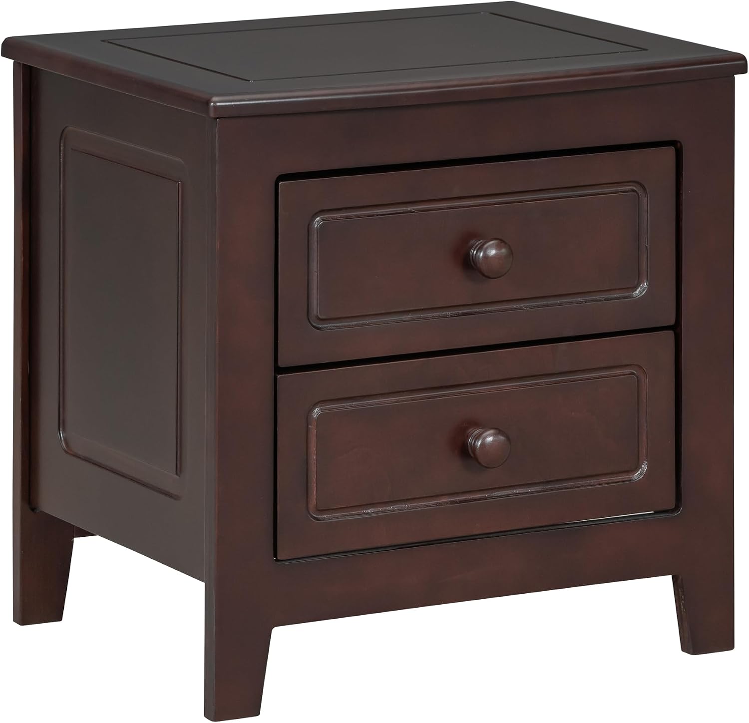 3-Pieces Bedroom Furniture Sets, Retro Queen Size Wood Platform Bed and Two Nightstands, Perfect for Teens Adults (Dark Walnut/3-Piece#)