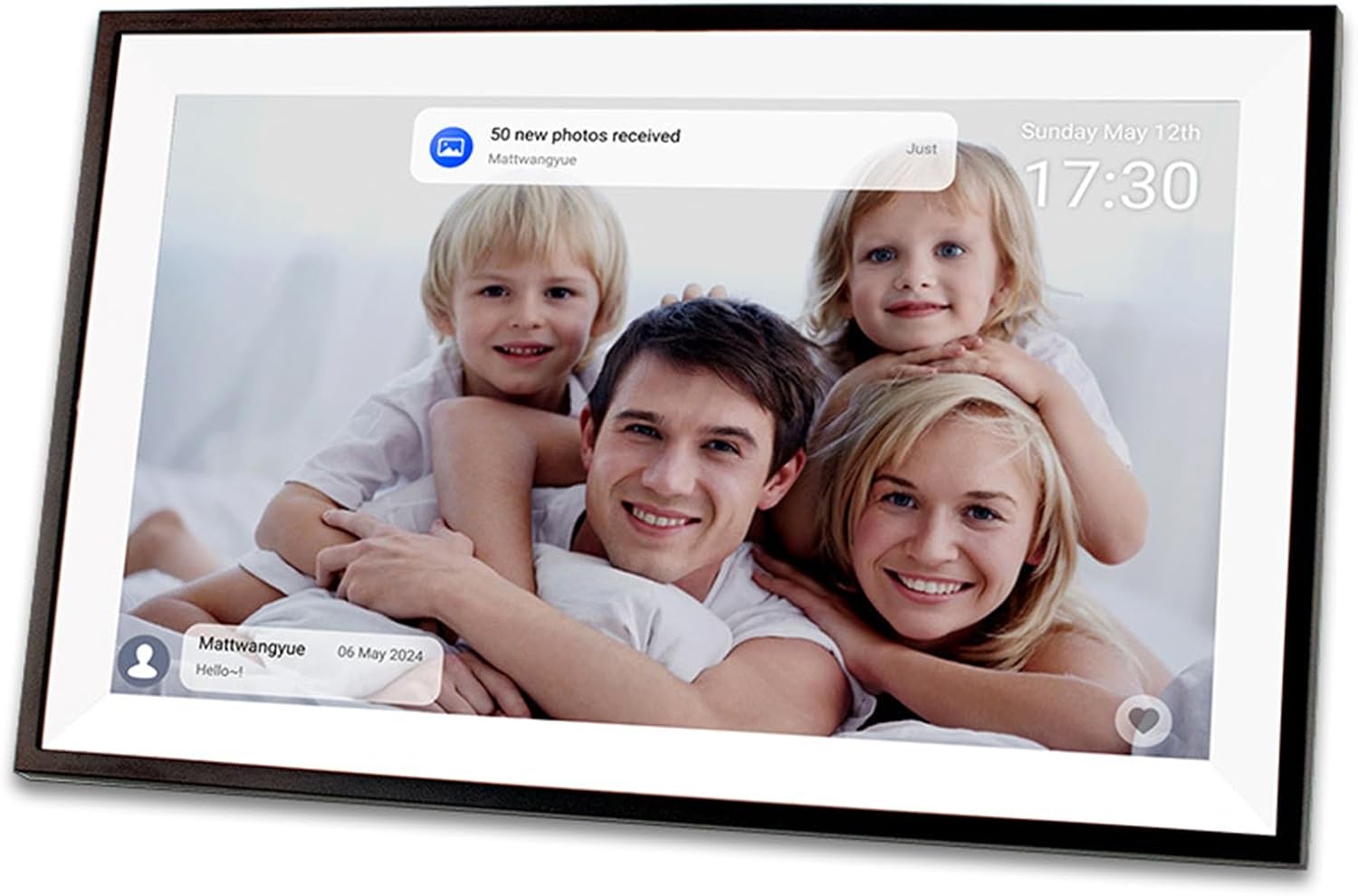 Digital Calendar 15.6-inch Family Planner with Full HD Touchscreen, Wall-Mountable Chore Chart for Home & Office, Compatible with US Plug, Frame