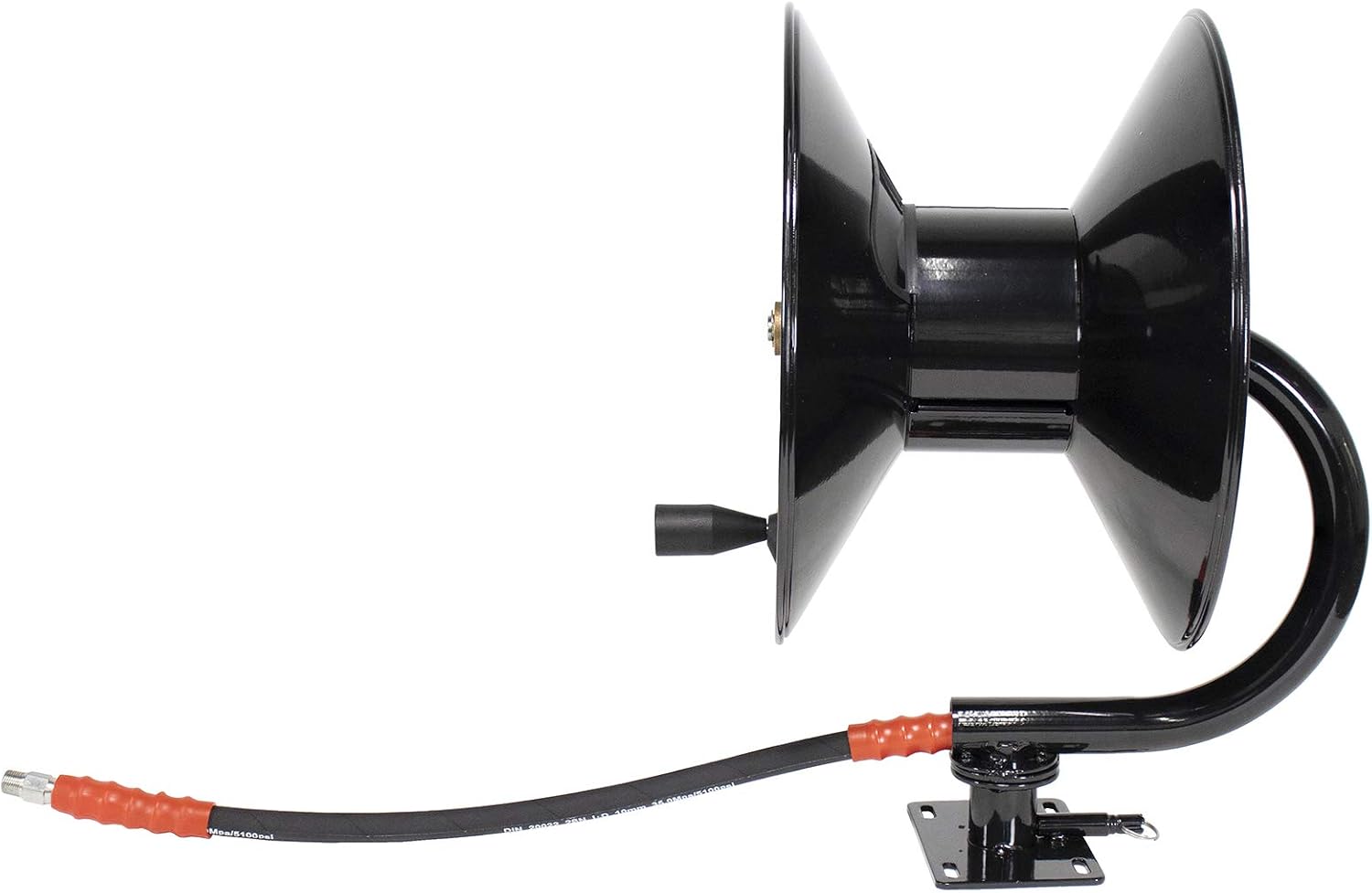 5100 PSI 3/8' x 100' Pressure Washer Hose Reel with 360 Degree Swivel Base