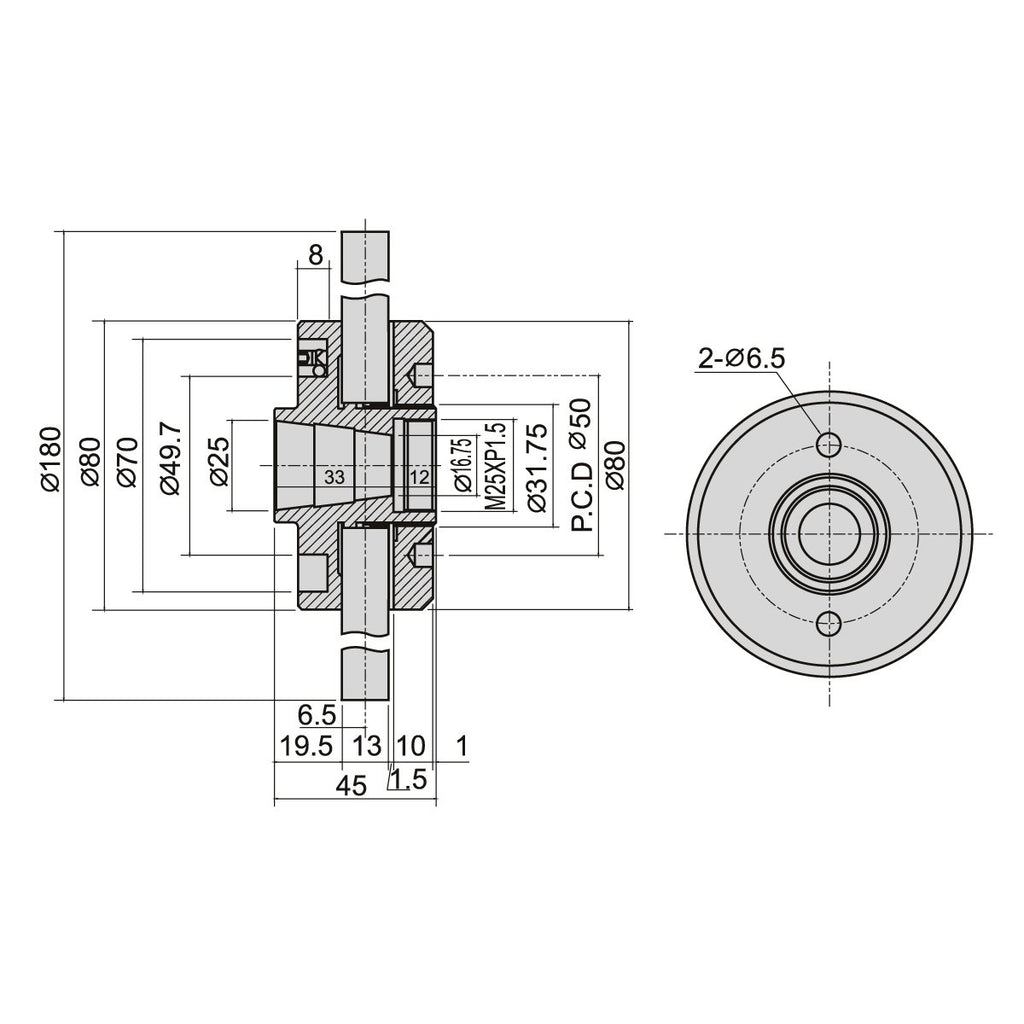 HHIP 2420-0352 F450 Grinding Wheel Adapter