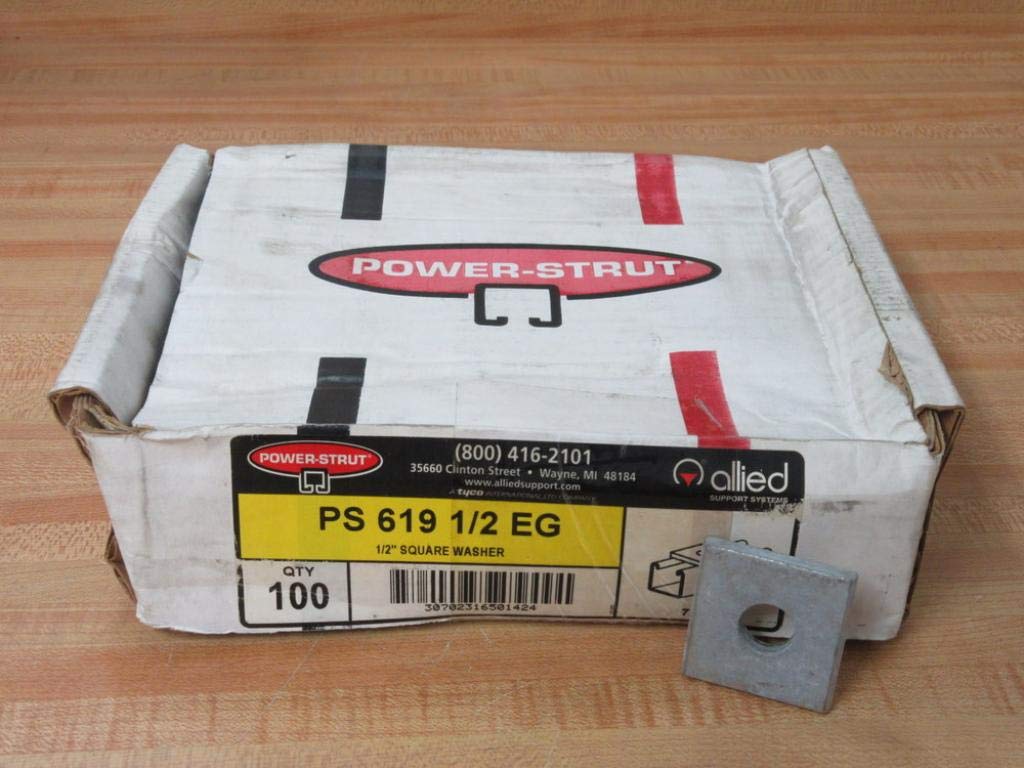Power Strut PS 619 1/2 EG 1/2' Square Washer PS61912EG (Pack of 100)