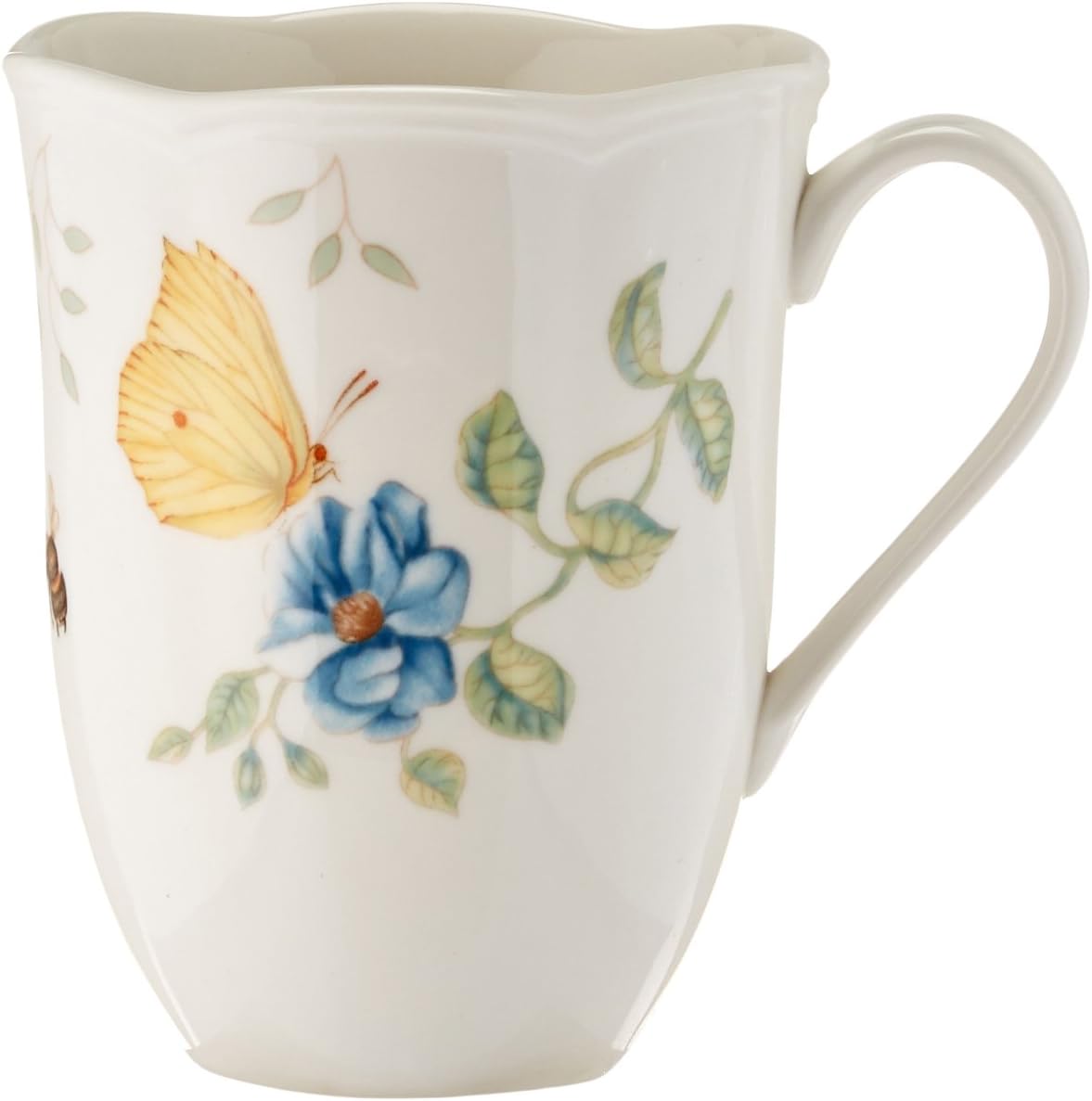 Lenox Dinnerware Set, Butterfly Meadow 18-Piece Set, Service For 6, White Porcelain, Butterfly And Flower Designs, Plates And Bowls Sets, Dishwasher Safe, Home & Kitchen (Assorted, 18 Pieces)