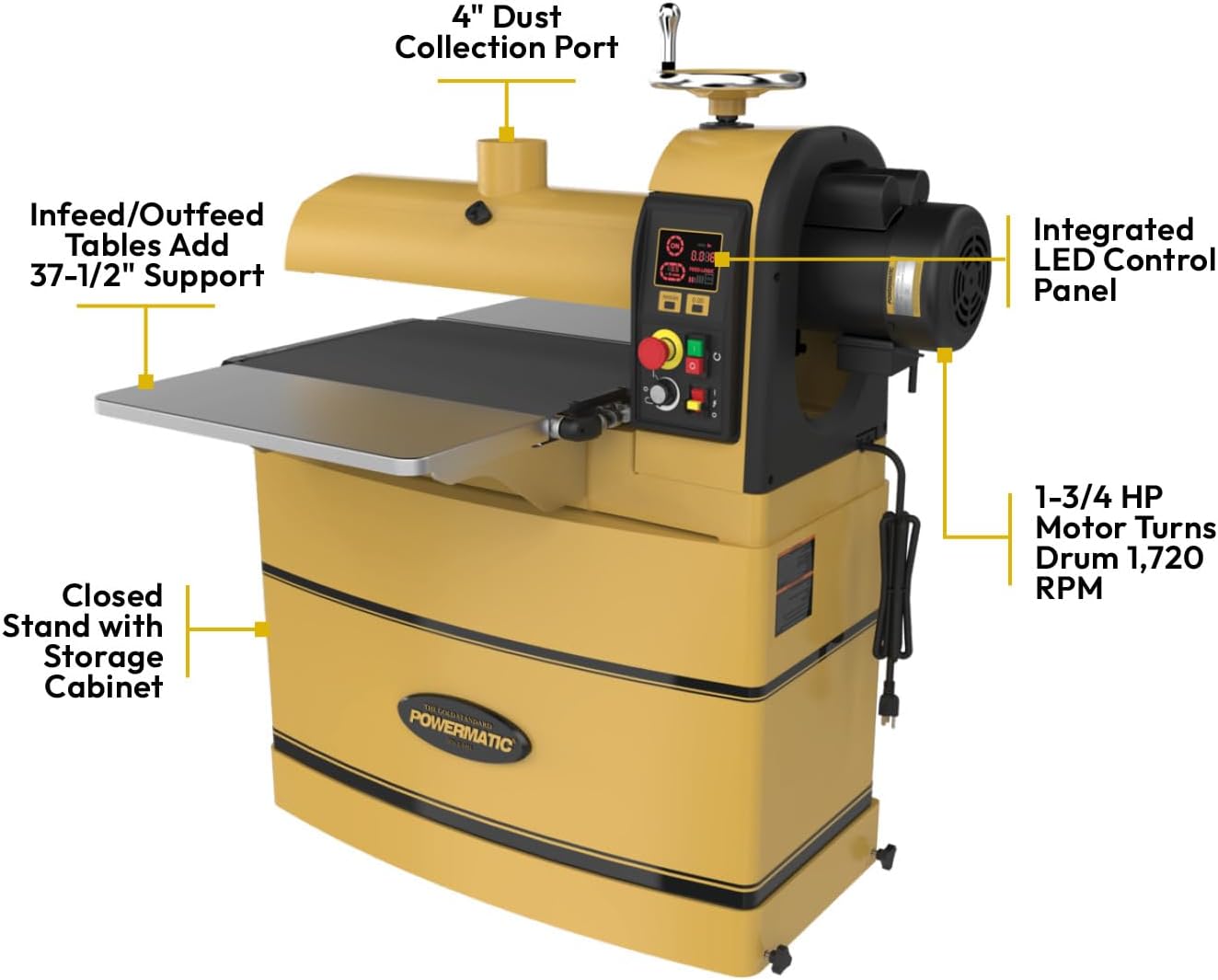 Powermatic 22-Inch Drum Sander, 1-3/4 HP, 115V 1Ph (Model PM2244)