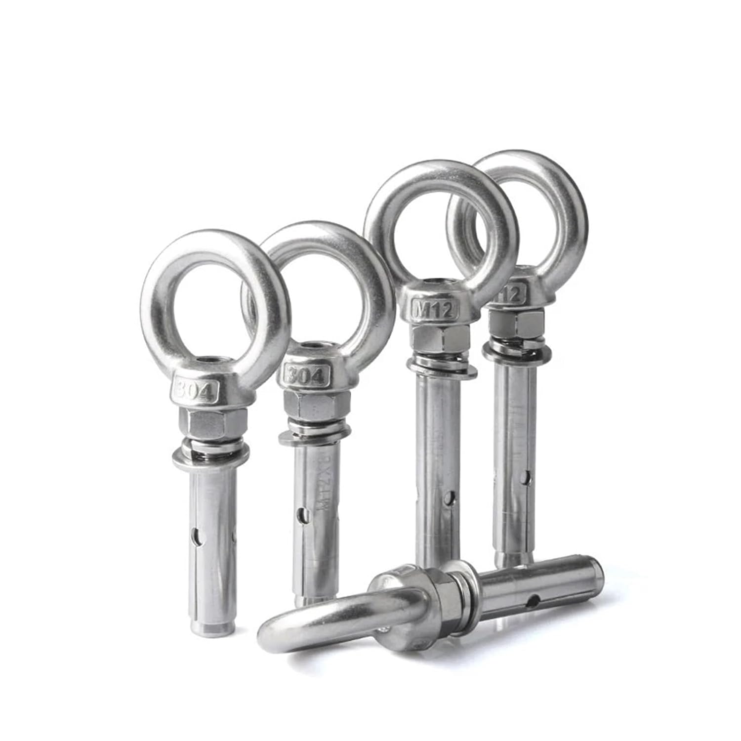 Anchor Bolts,Expansion Bolt, Sleeve Anchor Concrete Expansion Eye Bolt 304 Stainless Steel Installation Artifact Hook Long Universal Ring Screws(M8x120mm 1pc)