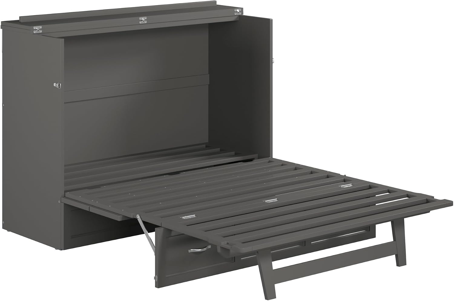 AFI Deerfield Murphy Bed Chest Full w/Charger Grey