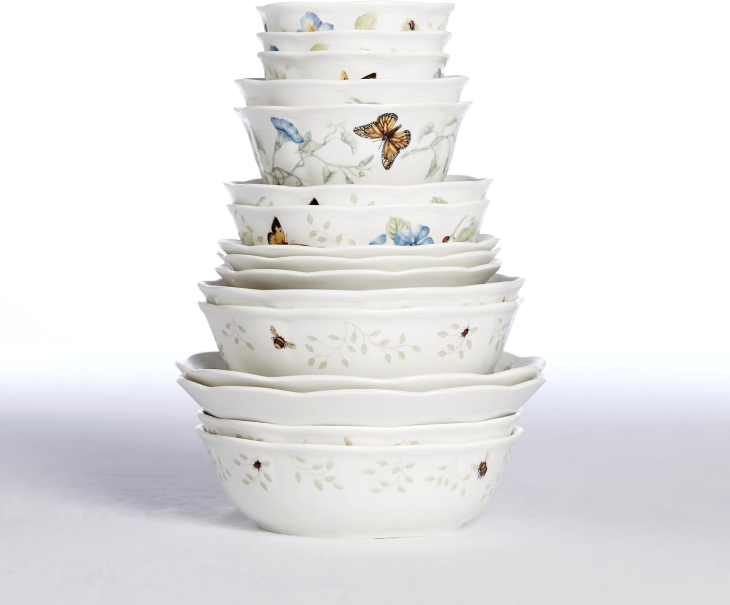Lenox 6101836 Butterfly Meadow Fruit Bowl, 11 Oz Capacity, 6.75-Inch Diameter, 1 Piece