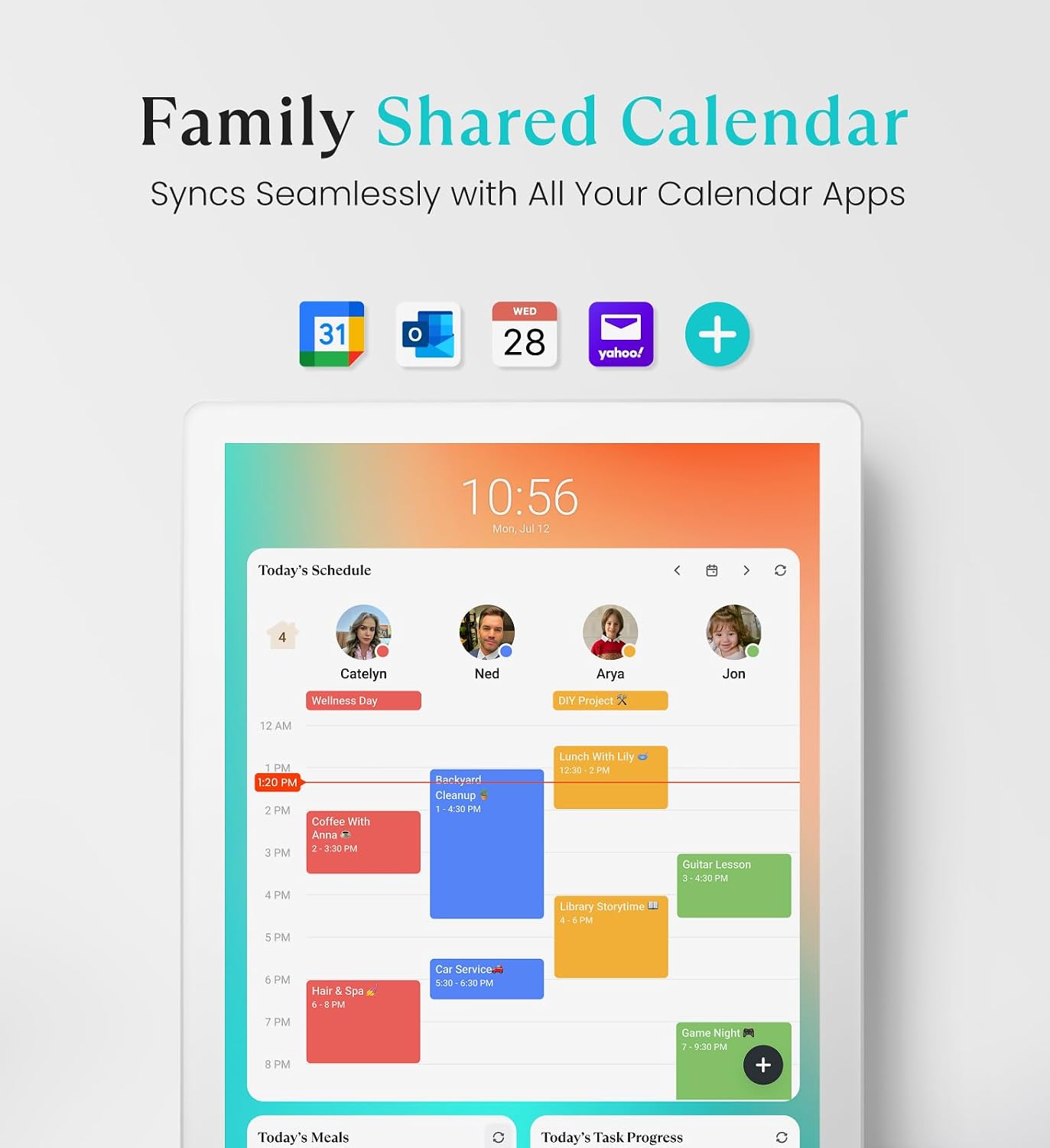 Cozyla Mate Calendar+ 2: 32' 4K Digital Calendar Wall Touch Screen Chore Chart Customizable Dashboard Smart Electronic Display for Family Schedule Meal Plan All App Support Wall Mount Planner for 2026