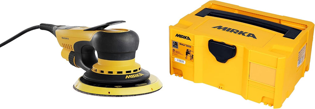 Mirka DEROS 625X CV - 6' Hook & Loop, 2.5mm Random Orbital Sander with Case - 110V Electric Power Tool for Woodworking, Drywall, Automotive Car & Wood Sanding - Professional Dust-Free Sander