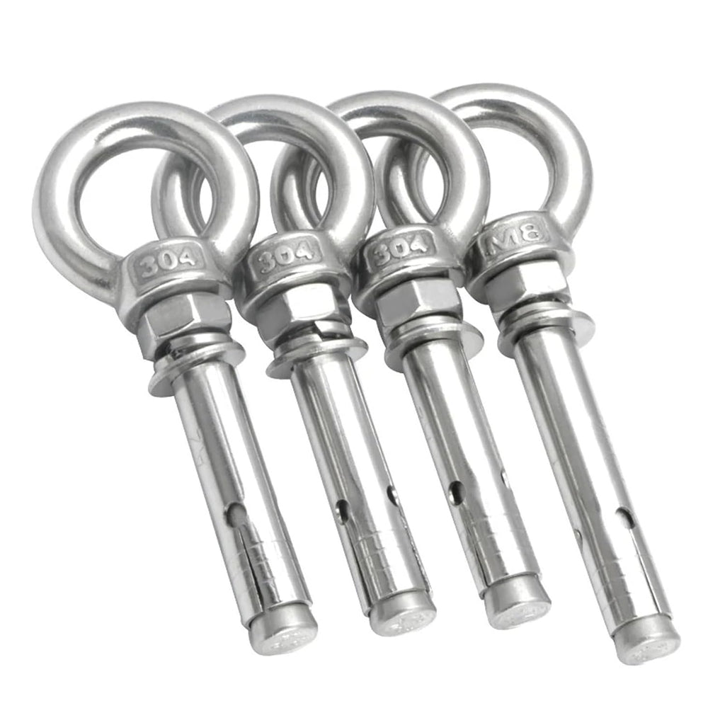 Anchor Bolts,Expansion Bolt, M6 M16 Sleeve Anchor Concrete Expansion Eye Bolt 304Stainless Steel Installation Artifact Hook Universal Ring Screws(M10x70mm 2pcs)