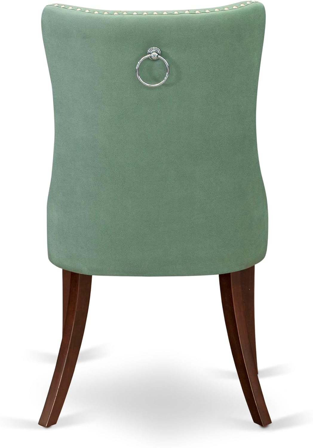 East West Furniture HLDA3-MAH-22 3 Piece Kitchen Table & Chairs Set Includes a Round Dining Table with Pedestal and 2 Polyester Fabric Upholstered Chairs, 42x42 Inch, Mahogany