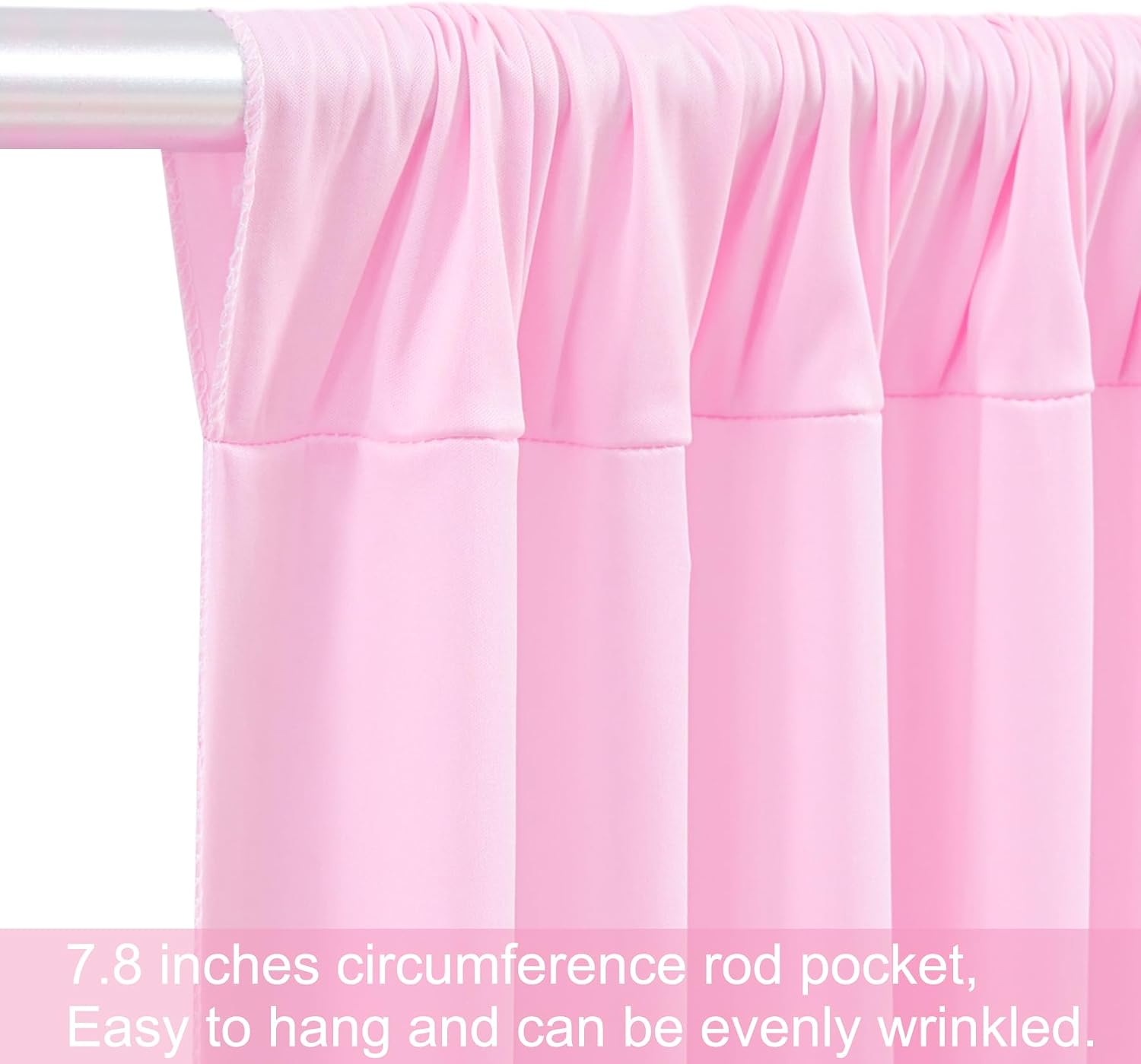 40ft x 12ft Light Pink Backdrop Curtains Wrinkle Free Backdrop Curtain for Wedding Parties Pink Fabric Backdrops Drapes Back Drop Cloth Bridal Shower Stage Curtains Wedding Decorations for Reception