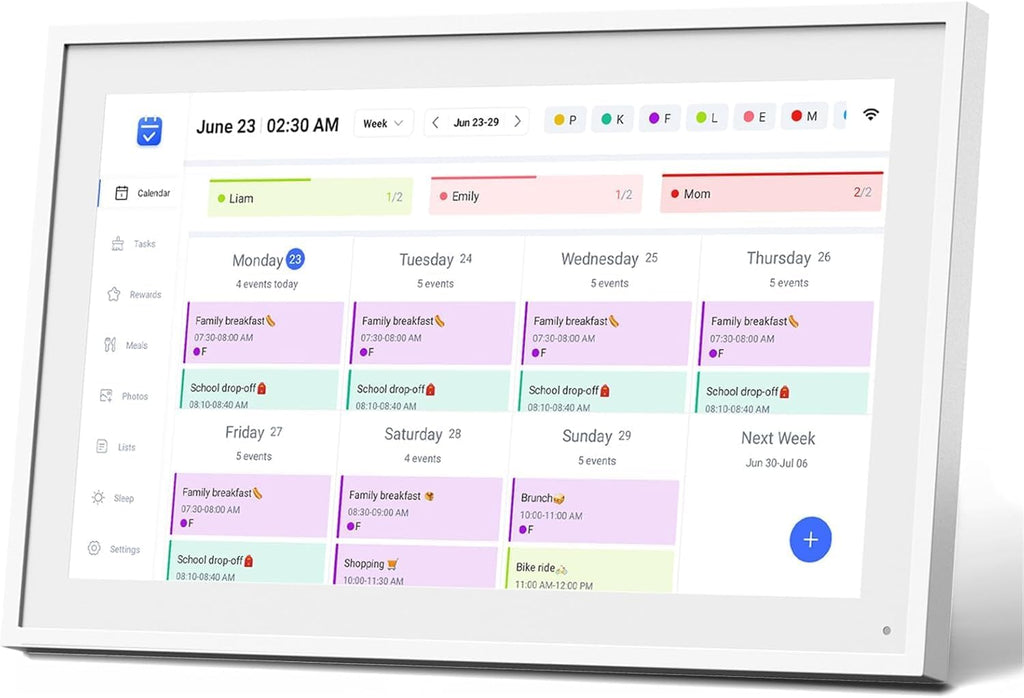 Mezed 15.6' Smart Digital Calendar, Meal Schedule, Duty Chart, HD Smart Touch Screen Home Interactive Electron Calender