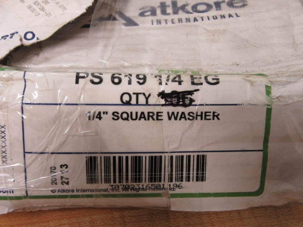 Power Strut PS 619 1/4 EG 1/4' Square Washer PS619 1/4 (Pack of 90)