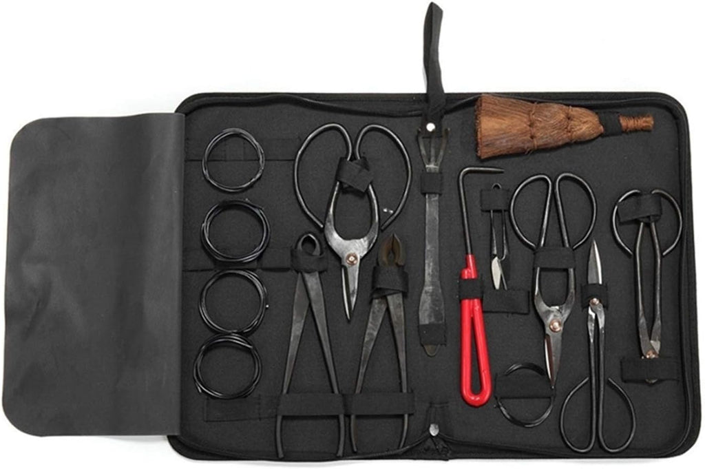 Bonsai Pruning Tool Set Shear Garden Extensive Cutter Carbon Steel Scissors Kit with Nylon Case for Home Garden Pruning Tools