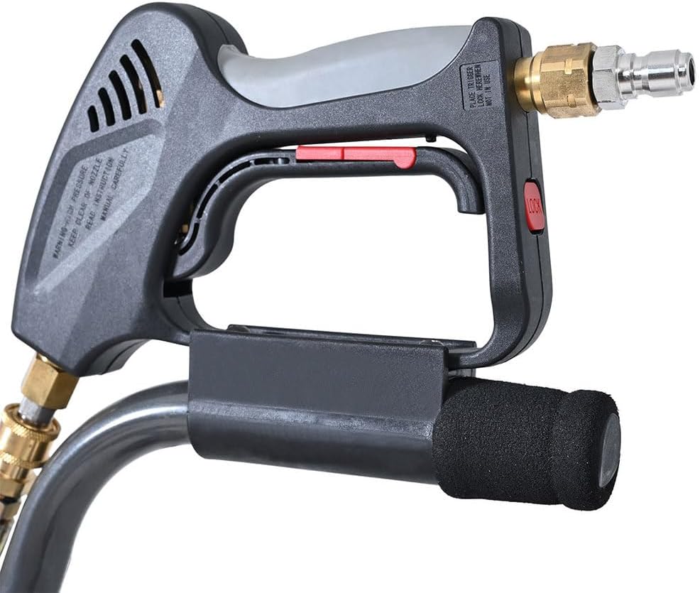 22' Pressure Washer Surface Cleaner – Stainless Steel Power Washer Attachment with Dual Rotating Jets, 3/8' Quick Connect, 4500 PSI Max, Industrial Driveway Cleaner for Concrete, Patio, Sidewalk, Deck