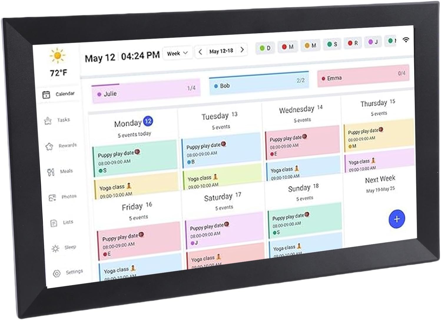 SUNGOOYUE Digital Calendar, 15.6 Inch Touchscreen WiFi 32GB Memory APP Control Wall Desktop Mount Smart Digital Calendar with 1080P HD Display for Family Management (US plug)