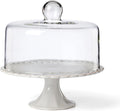 Lenox 896913 French Perle White Cake Plate with Dome, 11' H x 10.25' D