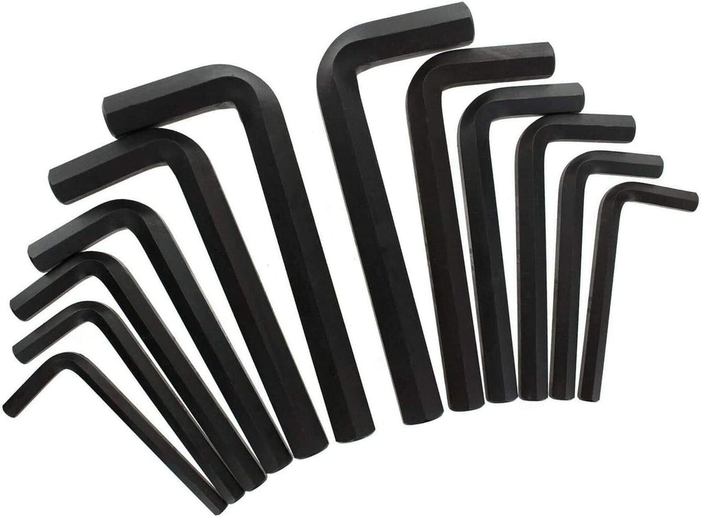 12 Pc JUMBO METRIC SAE Hex Keys Set Allen Wrenches MM Standard Large Tools