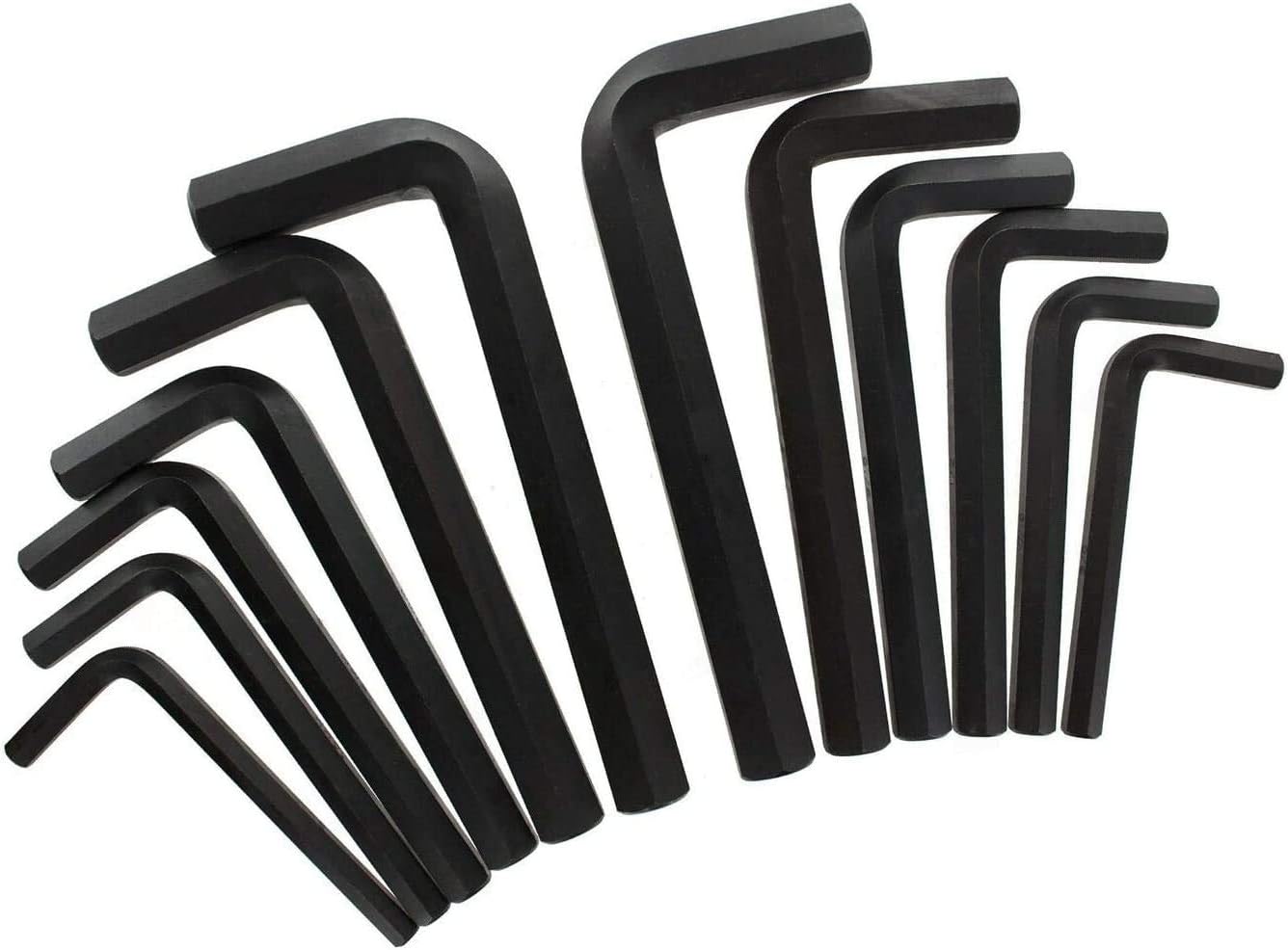 12 Pc JUMBO METRIC SAE Hex Keys Set Allen Wrenches MM Standard Large Tools