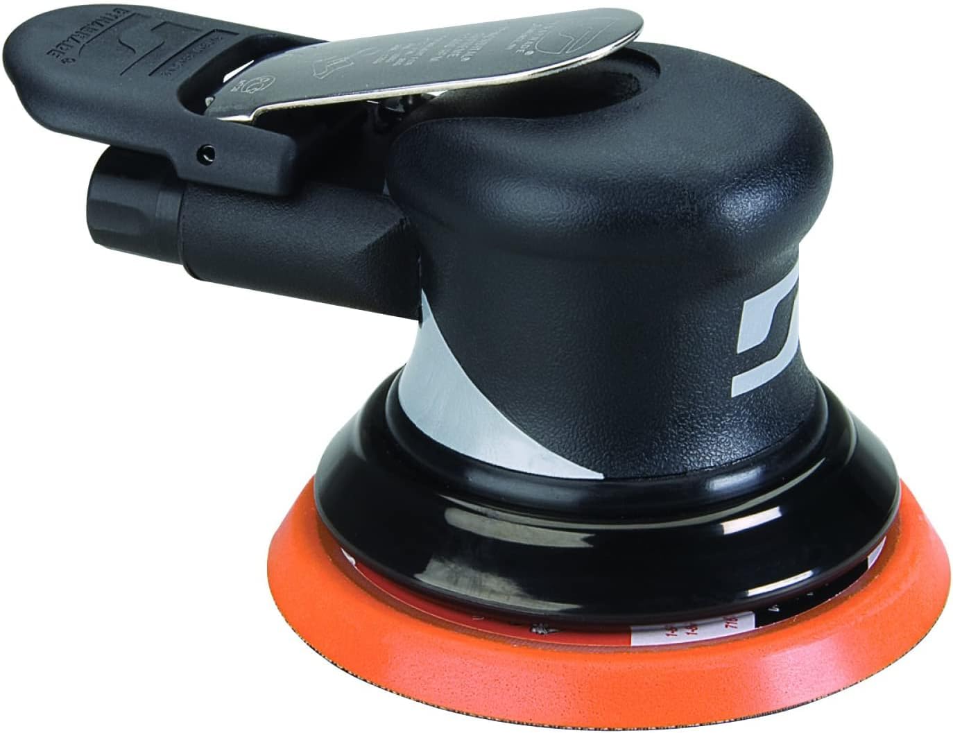 Dynabrade (56815) Dynorbital Supreme 5' (127 mm) Diameter Random Orbital Sander, Non-Vacuum | Proportionate 3/16' (5 mm) Diameter Orbit | 12000 RPM Pneumatic Motor