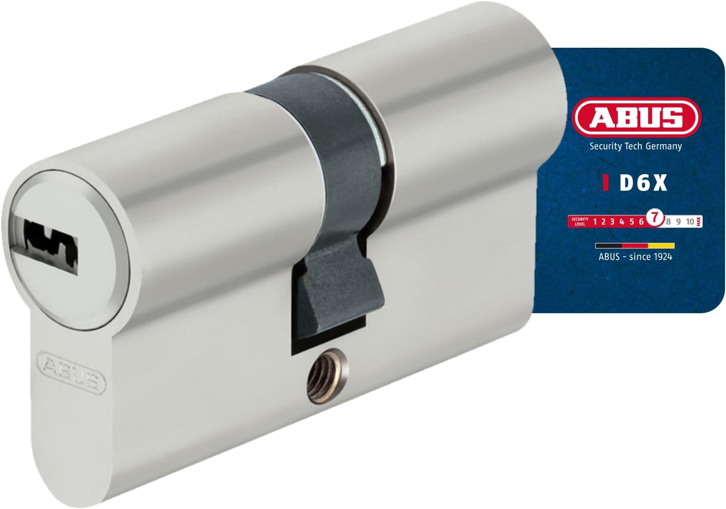 ABUS Profile Cylinder Lock D6XNP 40/40 B/SB with Keycard and 5 Keys, 483028