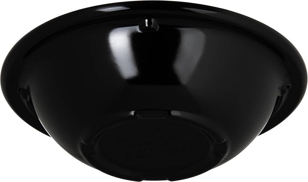 Carlisle FoodService Products Kingline Reusable Plastic Bowl Fruit Bowl with Rim for Home and Restaurant, Melamine, 4.75 Ounces, Black, (Pack of 48)