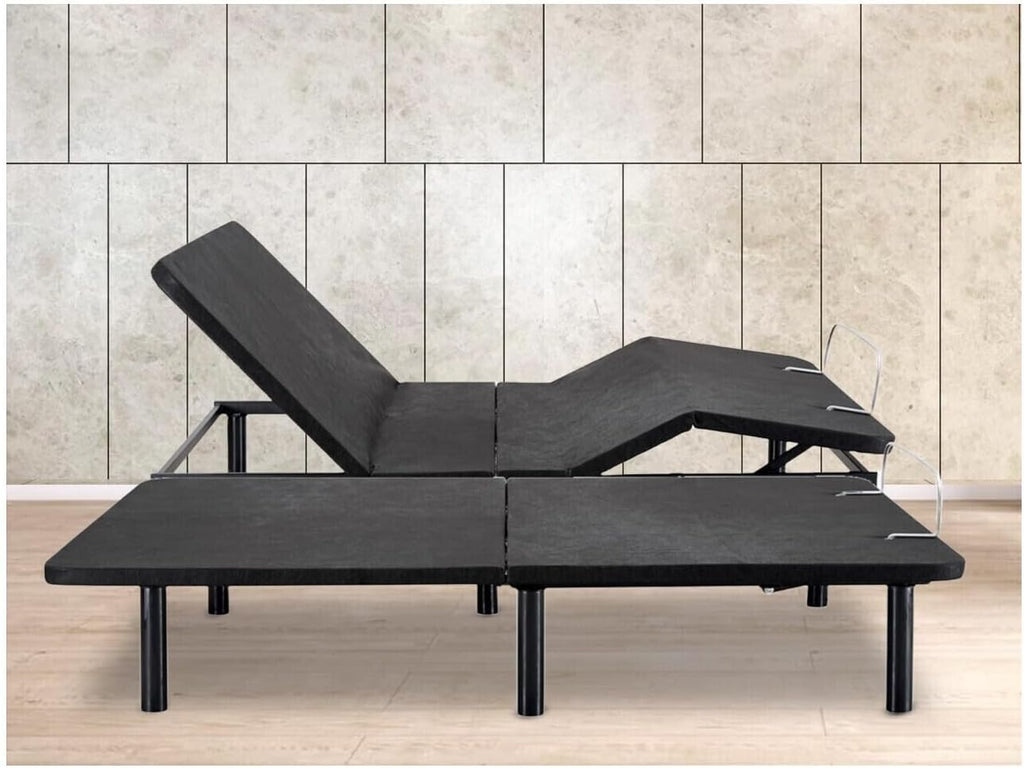 Naomi Home Serenity Split King Adjustable Bed Frame with Wireless Remote Ergonomic Head and Foot Incline Electric Bed Frame Easy Assembly Smart Frame Split King Size Ideal for Snoring Relief