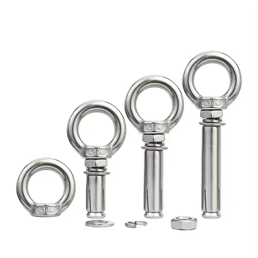 Anchor Bolts,Expansion Bolt, M6/M8/M10 Sleeve Anchor Concrete Expansion Eye Bolt Stainless Steel Installation Artifact Hook Universal with Ring Screws 1PCS(M10x90mm)