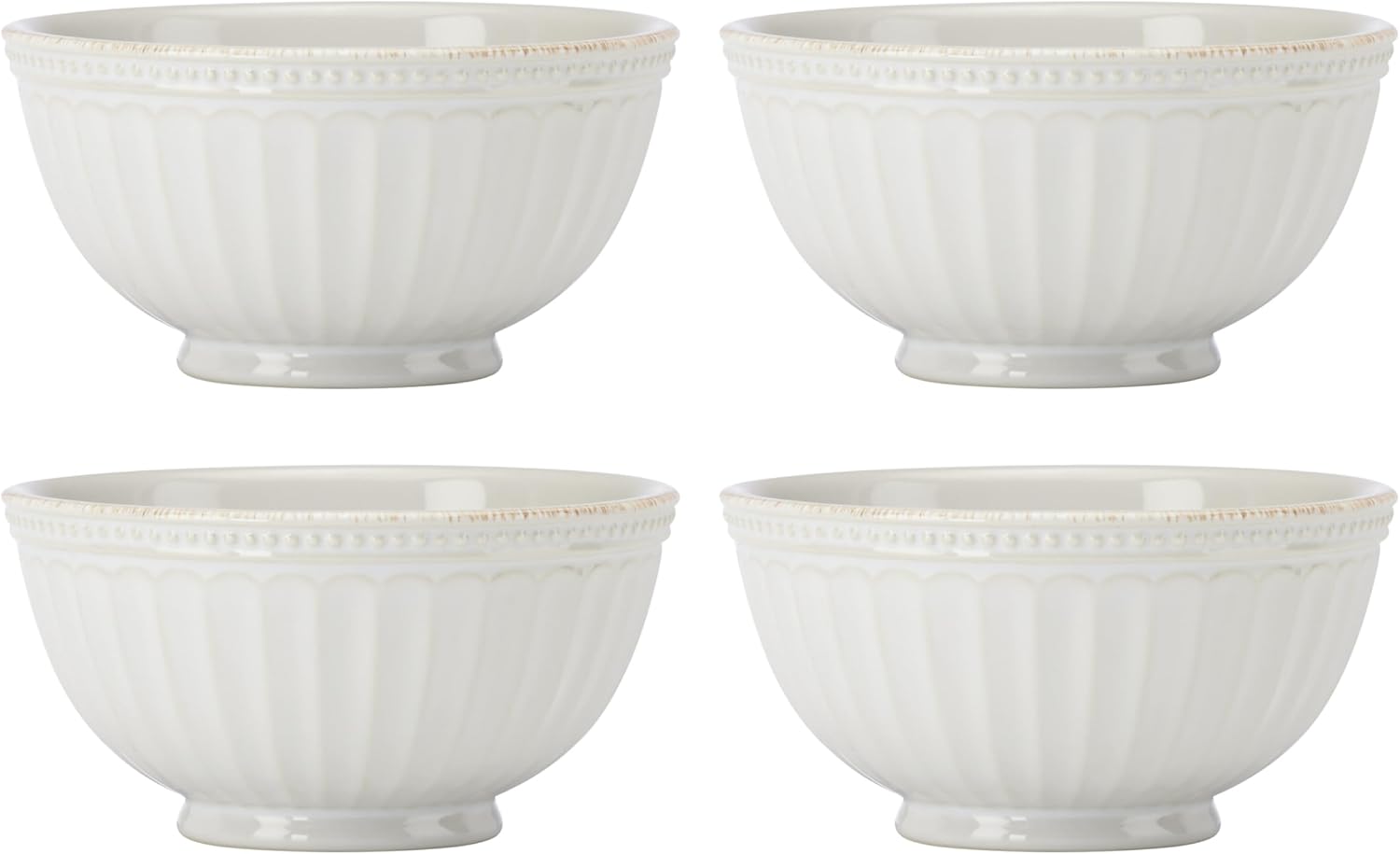 Lenox 897388 French Perle Groove 12-Piece Dinnerware Set, Service For 4