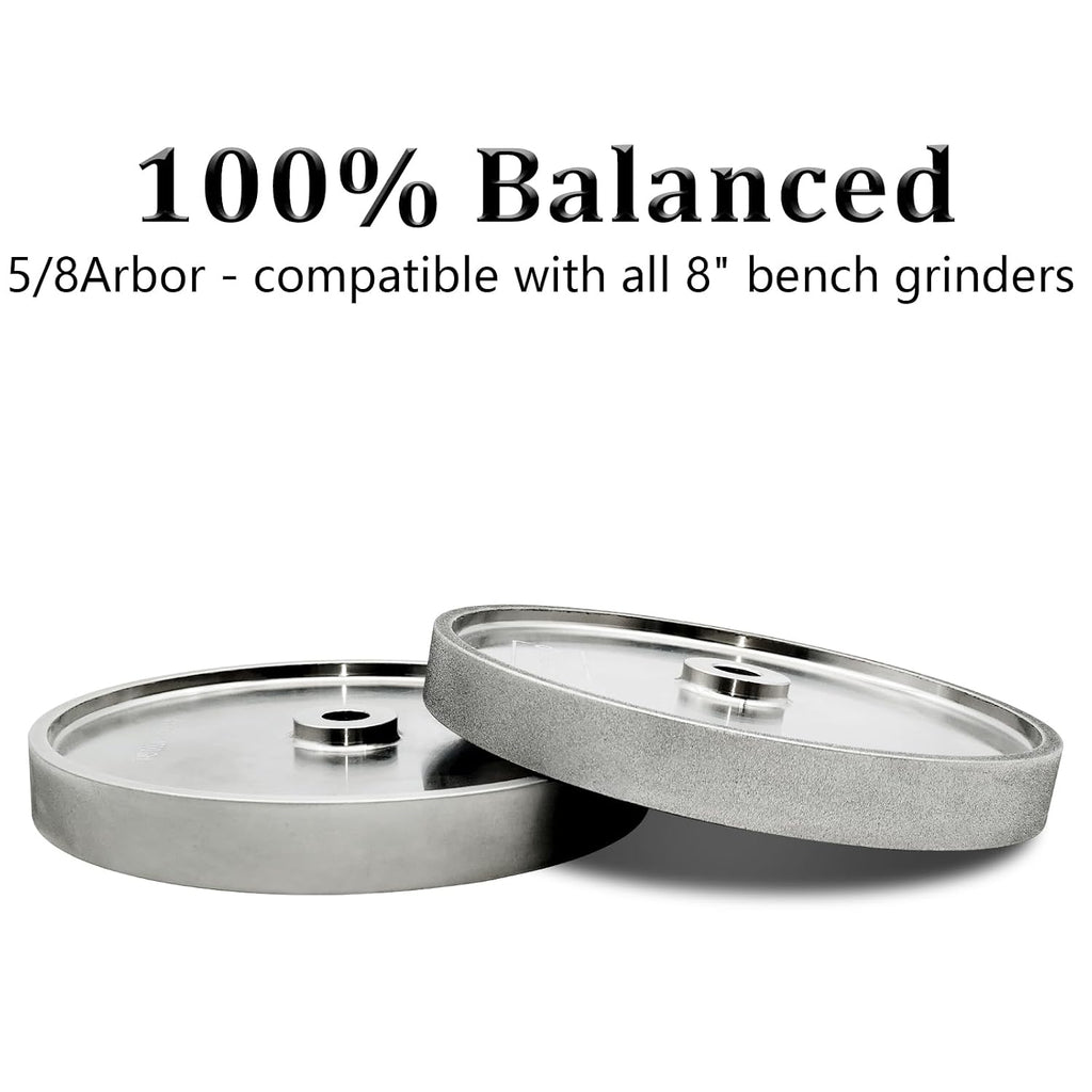 CBN Grinding Wheel 8 inch 1000 Grit, 1' Wide, 5/8' Arbor, Suitable for All Kinds of 8-inch Bench Grinders (1000 Grit)