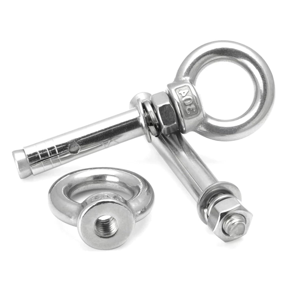 Anchor Bolts,Expansion Bolt, Sleeve Anchor Concrete Expansion Eye Bolt 304 Stainless Steel Installation Artifact Hook Long Universal Ring Screws(M8x100mm 2pcs)