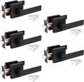 KNOBWELL 5 Pack Heavy Duty Entrance Door Lever Handle(for Office/Front Door), Left/Right Handing, Keyed Alike Black Doorknobs, Matte Black 2.13 lb One Lever