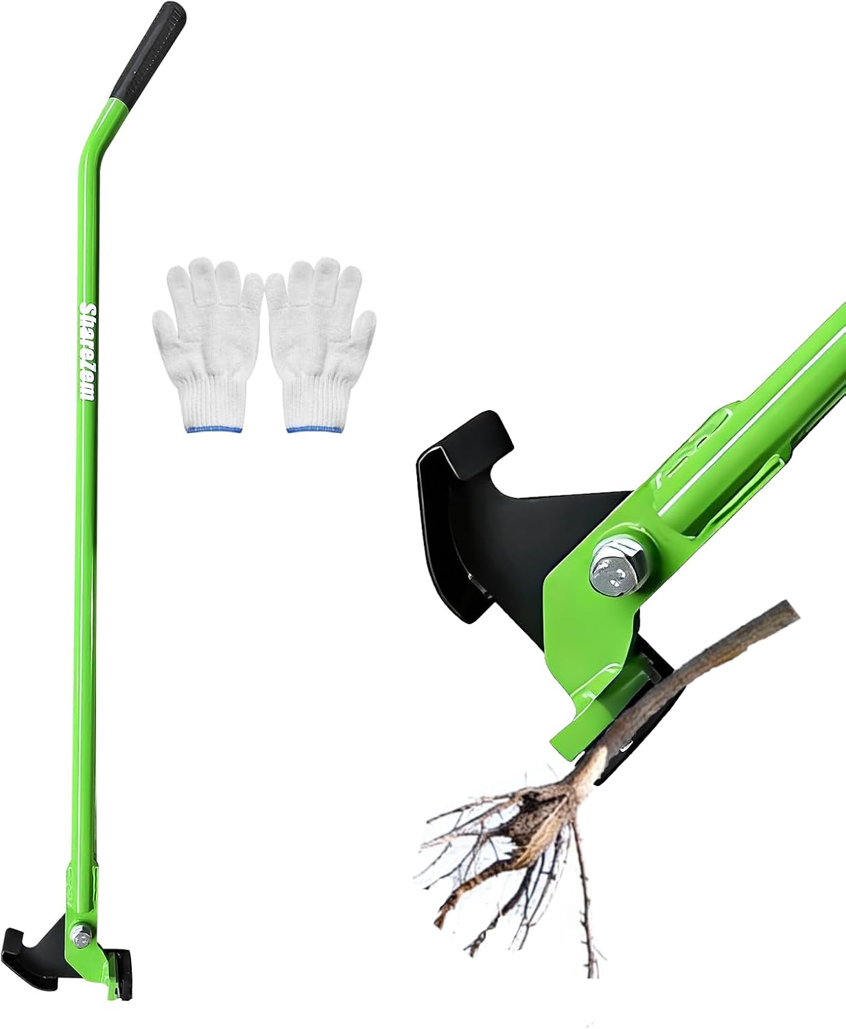 Small Sapling Puller, Heavy-Duty High-Leverage Tree Puller Tool Fully Uproots Woody Stems ¼ inch - ¾ inches, Manual Tree Popper Tools for Trees Shrubs Vines Thorns with Large Root Systems