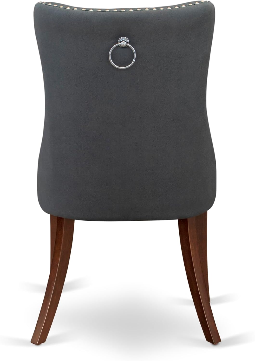 East West Furniture HLDA3-MAH-13 3 Piece Kitchen Table & Chairs Set Includes a Round Dining Table with Pedestal and 2 Polyester Fabric Upholstered Chairs, 42x42 Inch, Mahogany