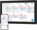Smart Digital Calendar Planner 15.6 Inch IPS Touchscreen Interactive Chore Chart & Family Schedule Display, HD Digital Frame for Wall or Desk (Black)