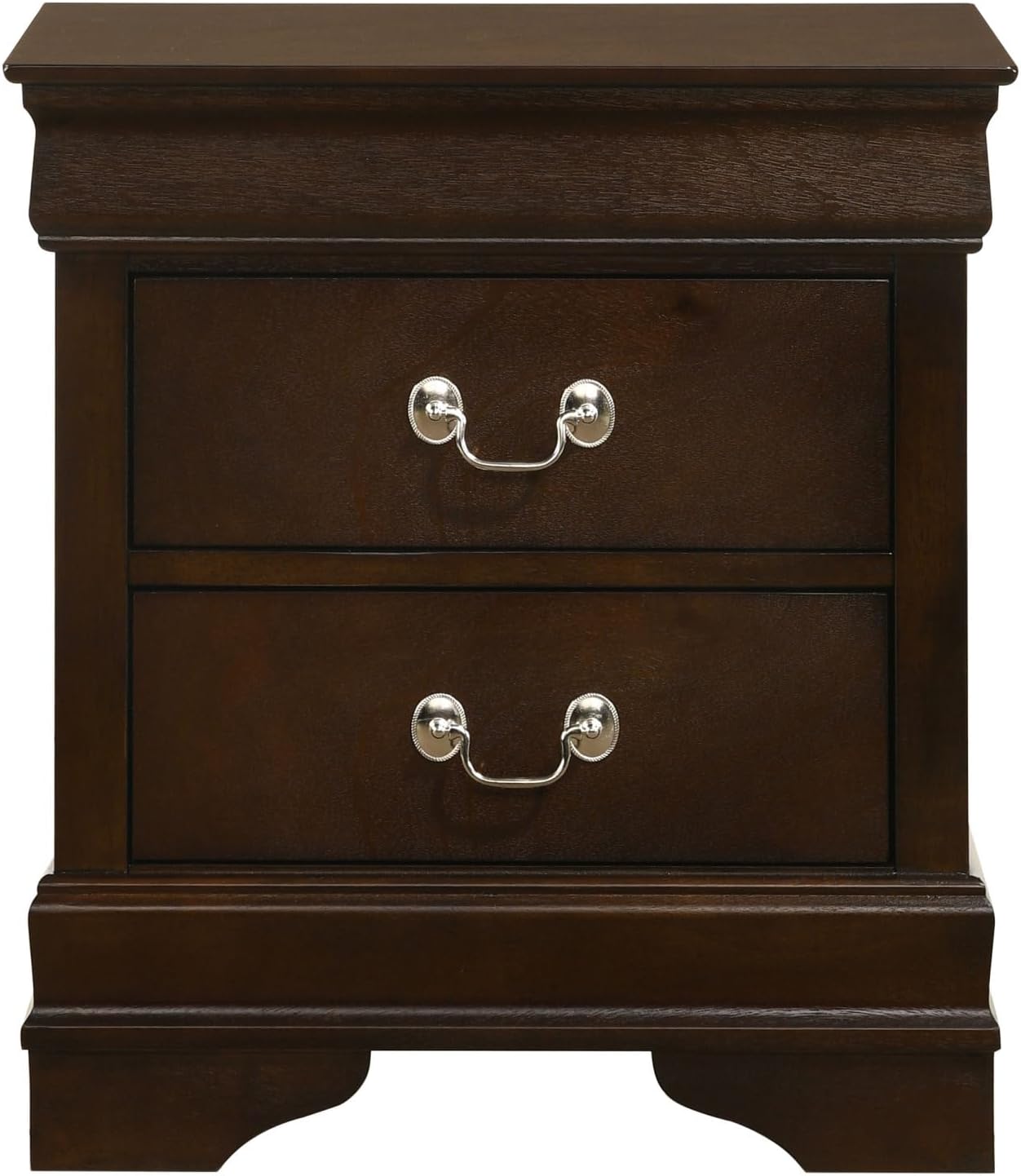 Bruno Cappuccino 4-Piece Full Bedroom Set - Wood Cappuccino - Traditional Silhouette with Elegant Finish - Bedroom Decor