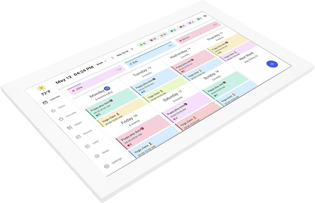 Cocoarm Smart Digital Calendar, 15.6 Inch Family Planner Touch Screen 1080P WiFi Interactive Display Photo Frame with APP for Wall Mounting in Family Home Office (US Plug)