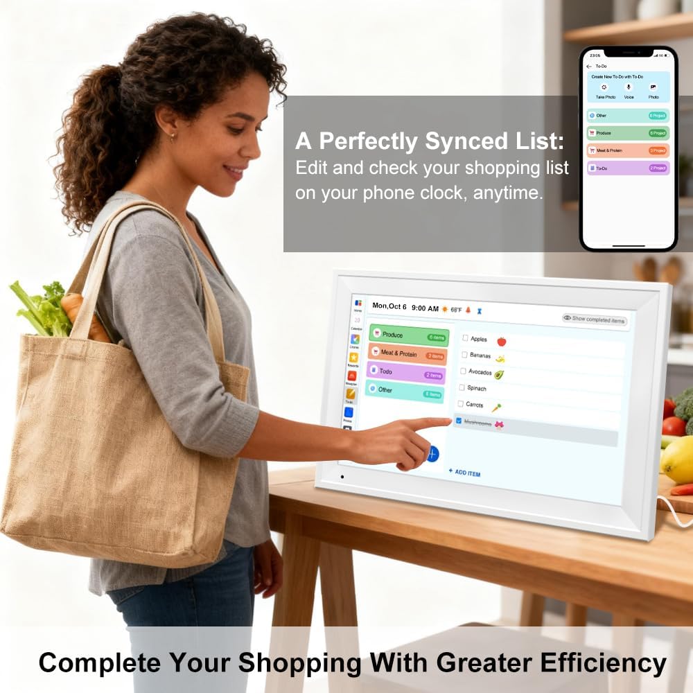 2026 Daily Planner, 15.6 Inch Digital Calendar, Daily Planner with Full HD Touchscreen, Meal Planner, Reward System for Elderly People 4GB RAM+64GB storage,octa-core processor