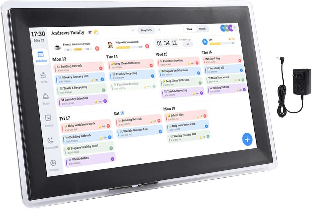 GOWENIC 15.6 Inch Smart Digital Calendar, Touchscreen Interactive Family Planner Display for Seamless Scheduling, Share Photos and Videos via App (US)