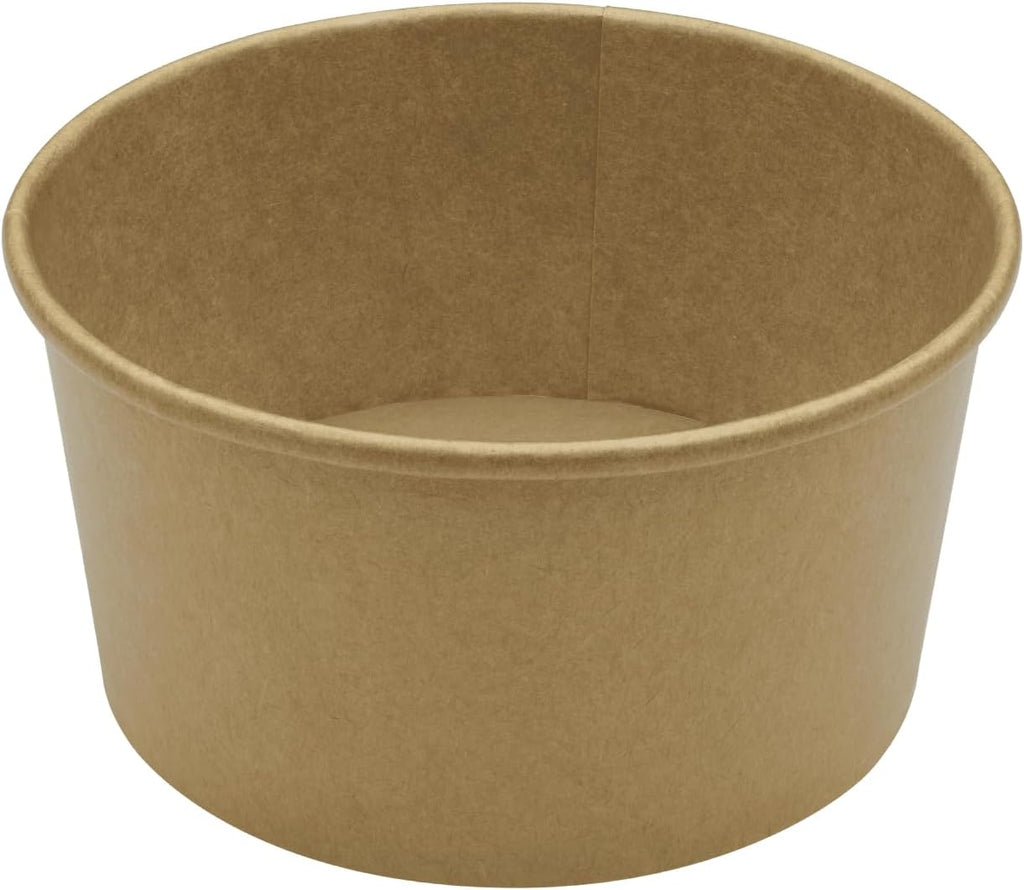 Karat Double Poly Lined Paper Soup Containers - Leak-Proof Food Storage for Hot or Cold Meals - Ideal for Ice Cream, Soup, Salad - Case of 600 (24oz)