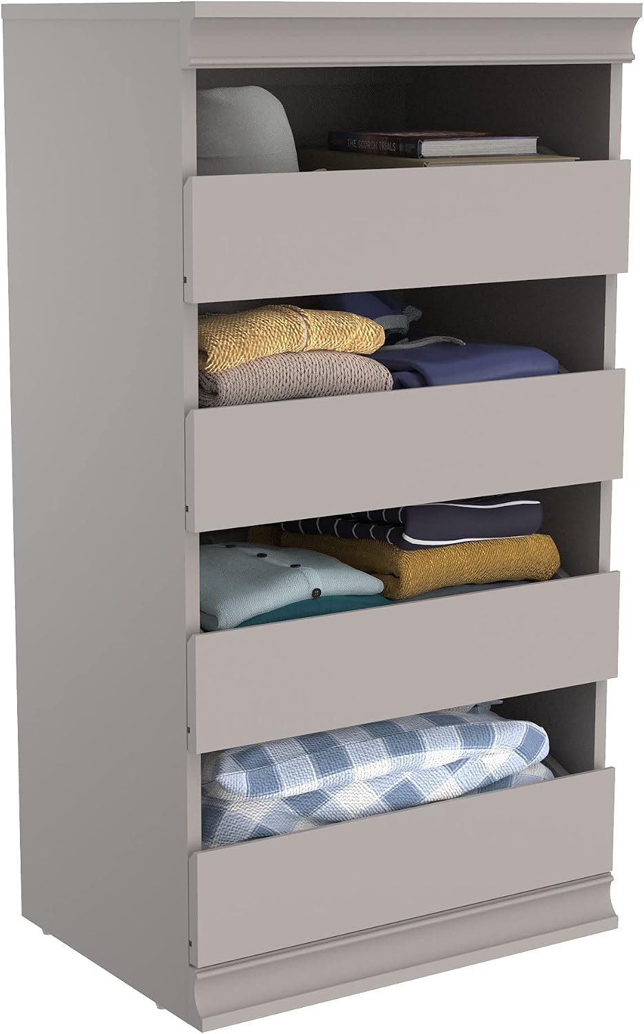 ClosetMaid 4598 Modular Storage Stackable Unit with 4 Drawers, Taupe