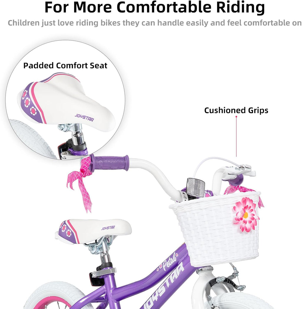 JOYSTAR Girls Bike for Toddlers and Kids Age 3-10 Years, 12 14 16 20 Inch Kids Bike with Training Wheels and Handbrakes, 20 Inch Bike with Kickstand, Multiple Colors