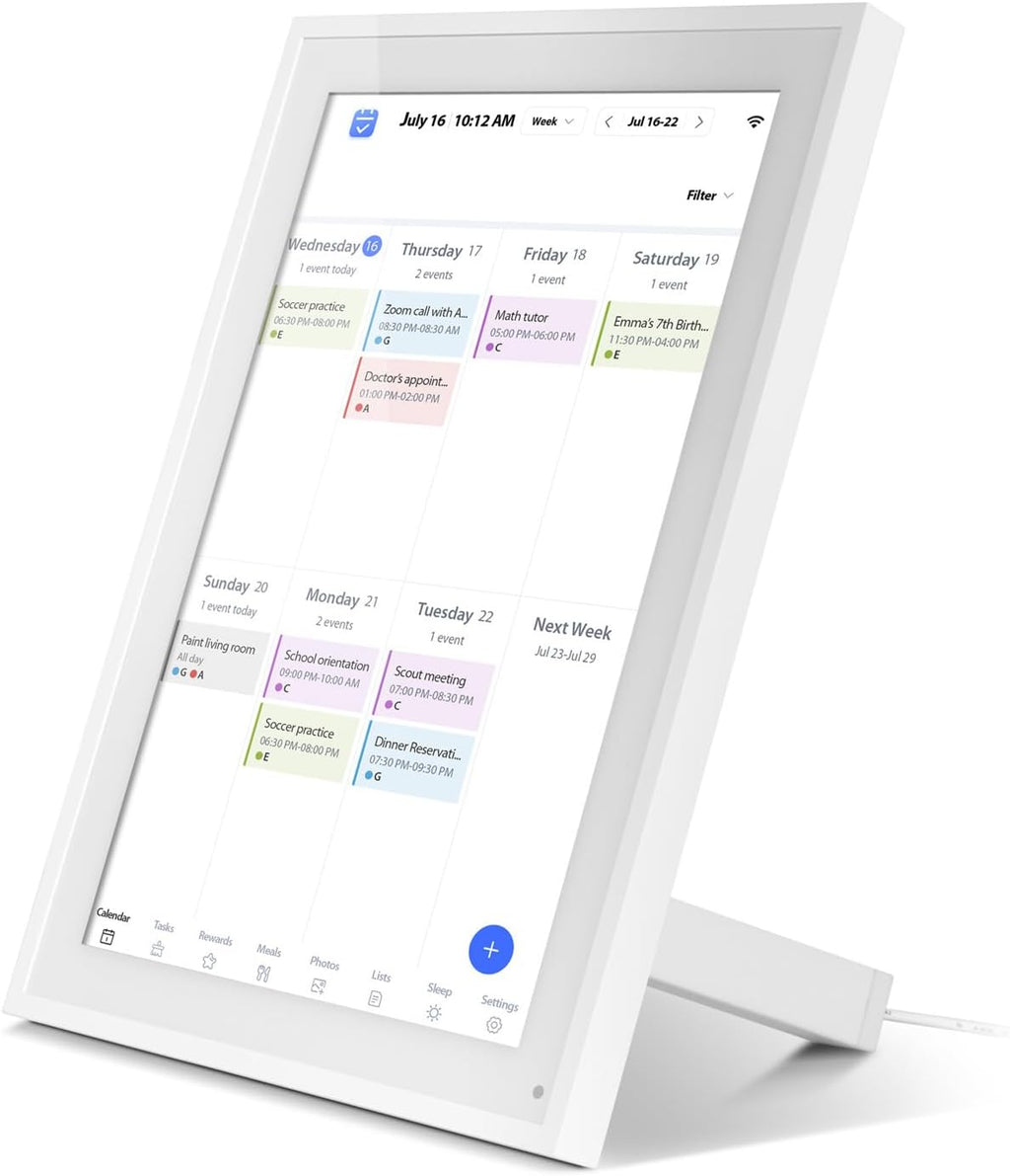 Aluratek AWFC10F - 10' Smart WiFi Digital Calendar, Photo Frame w/32GB Built-in Memory