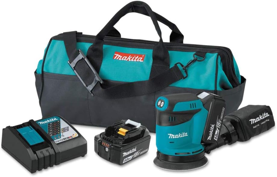 Makita XOB01T 18V LXT® Lithium-Ion Cordless 5' Random Orbit Sander Kit (5.0Ah)