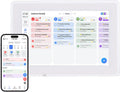 XUMIUZIY Smart Digital Calendar & Chore Chart, 10.1 Inch WiFi Interactive Touchscreen Smart Family Planner, APP Control, Digital Photo Frame Share Moments from Anywhere (White)